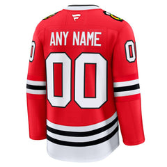 Chicago Blackhawks Fanatics Home Premium Custom Jersey - Red - NHL 202055753