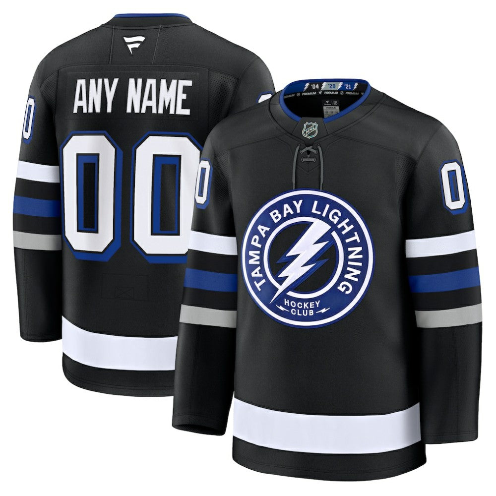 Tampa Bay Lightning Fanatics Alternate Premium Custom Jersey - Black - NHL 202055754