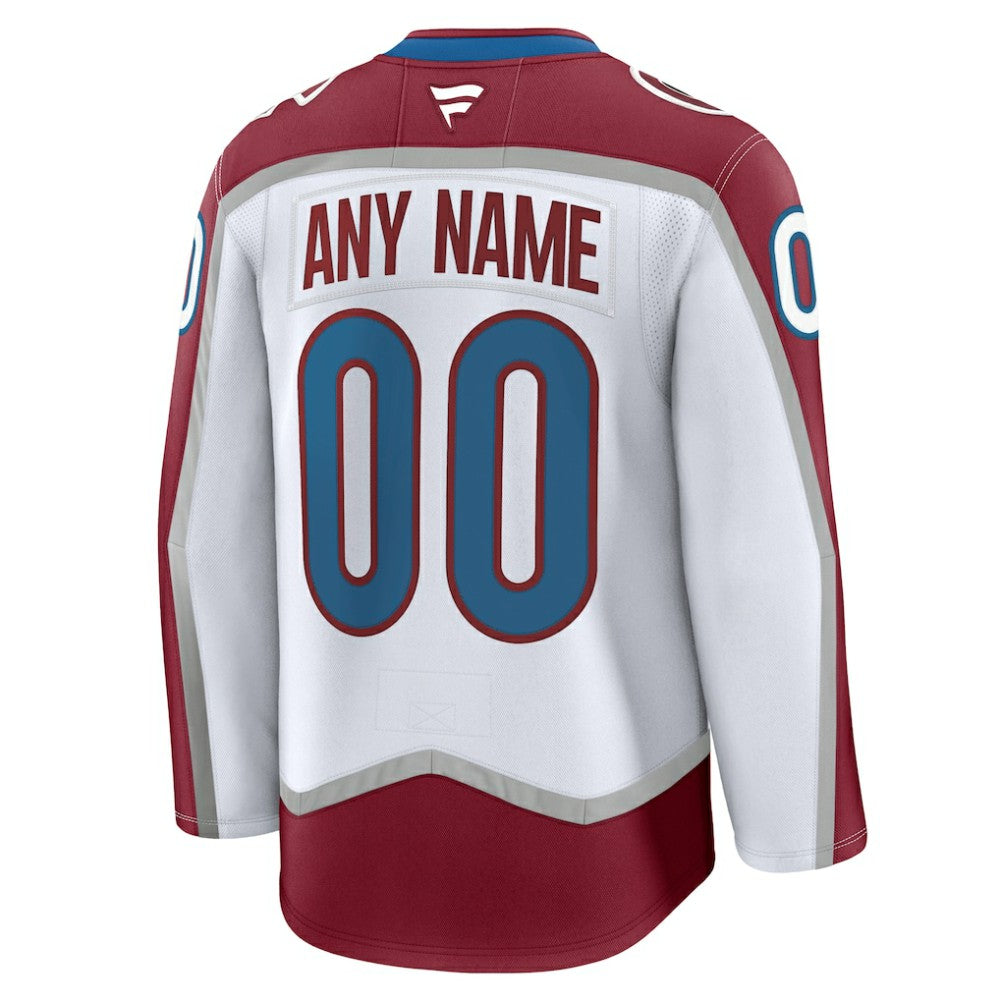 Colorado Avalanche Fanatics Away Premium Custom Jersey - White - NHL 202055755