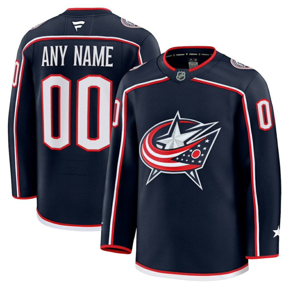 Columbus Blue Jackets Fanatics Home Premium Custom Jersey - Navy - NHL 202055763