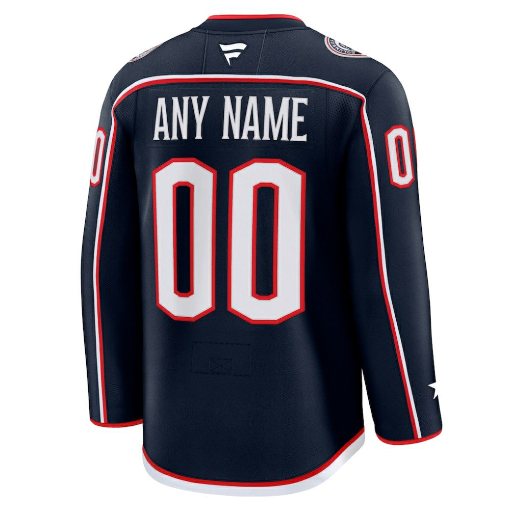 Columbus Blue Jackets Fanatics Home Premium Custom Jersey - Navy - NHL 202055763