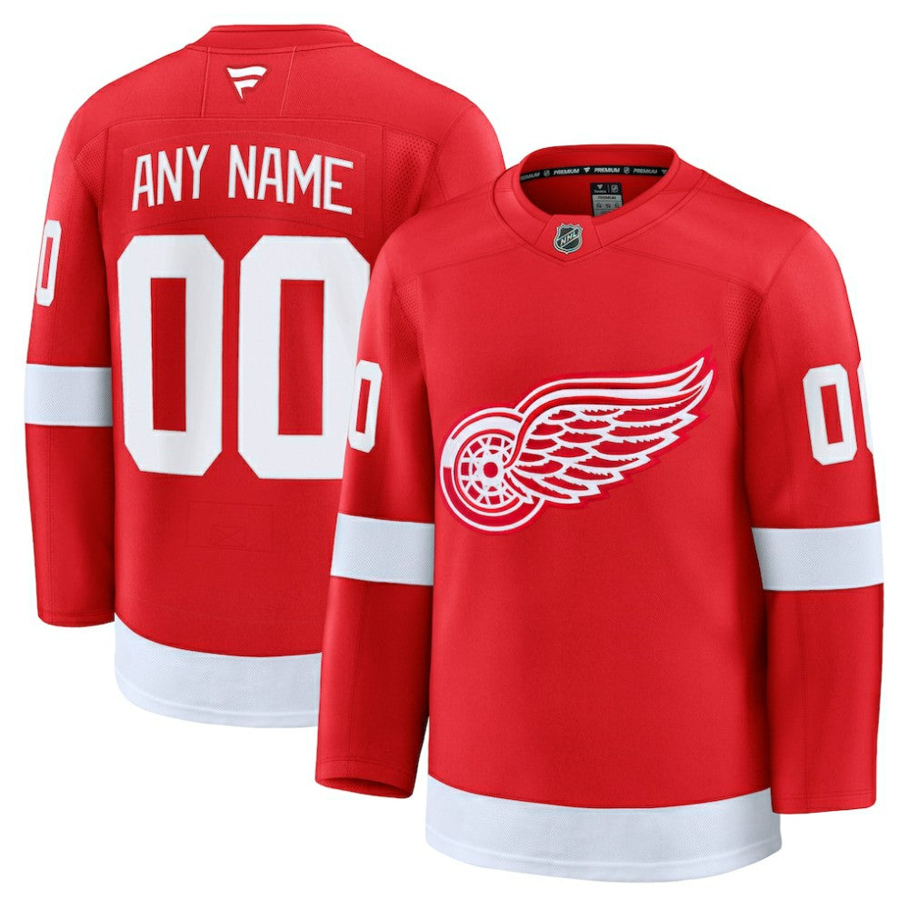 Detroit Red Wings Fanatics Home Premium Custom Jersey - Red - NHL 202055765