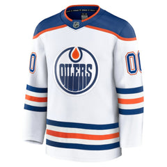 Edmonton Oilers Fanatics Away Premium Custom Jersey - White - NHL 202055769