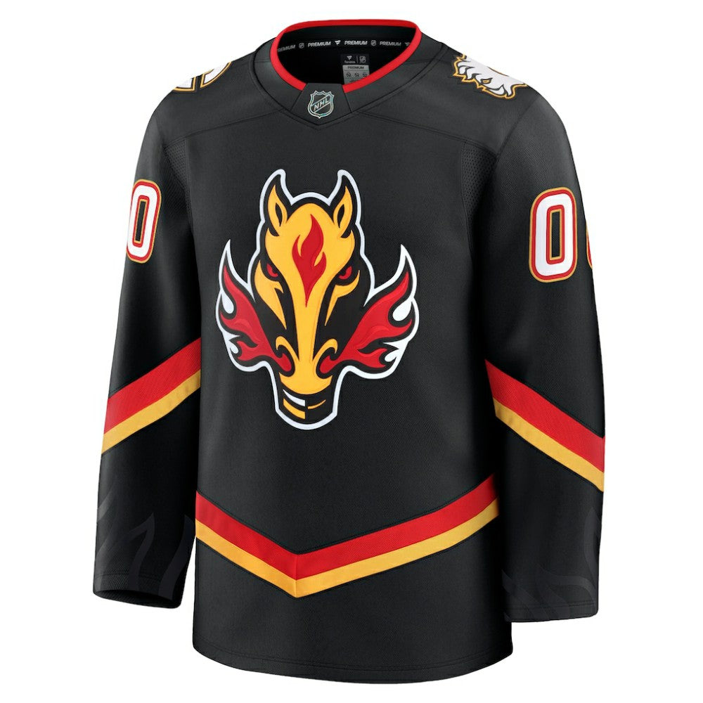 Calgary Flames Fanatics Alternate Premium Custom Jersey - Black - NHL 202055775