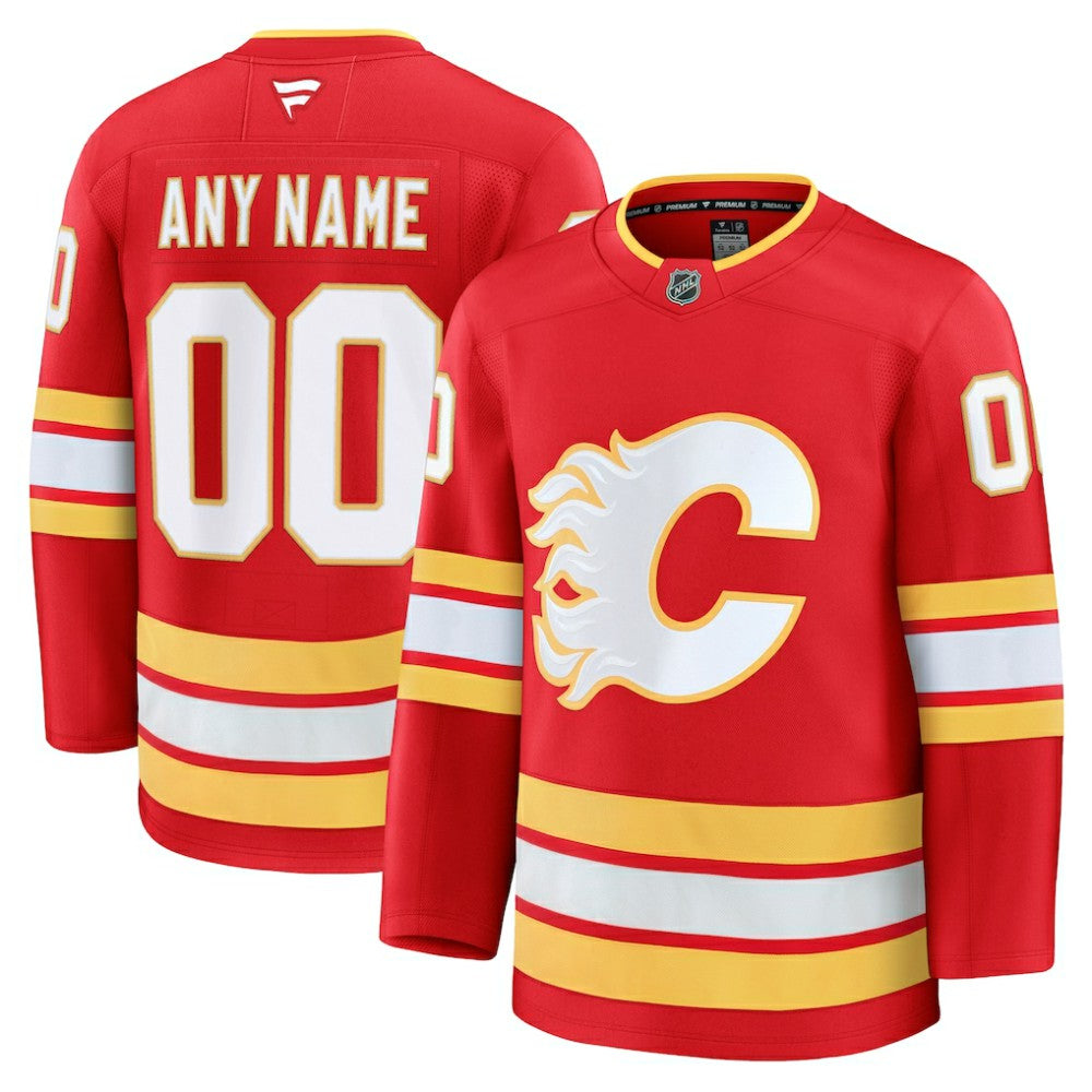 Calgary Flames Fanatics Home Premium Custom Jersey - Red - NHL 202055777