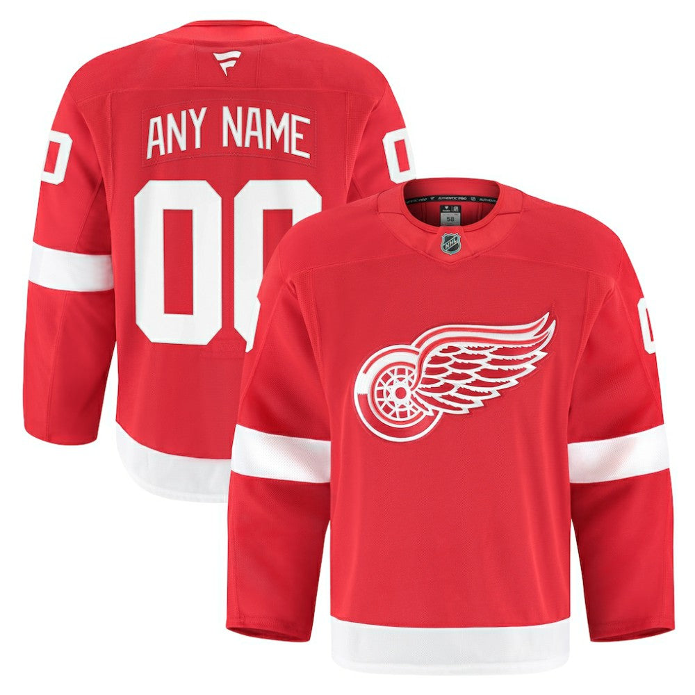 Detroit Red Wings Fanatics Home Authentic Pro Custom Jersey - Red - NHL 202056748