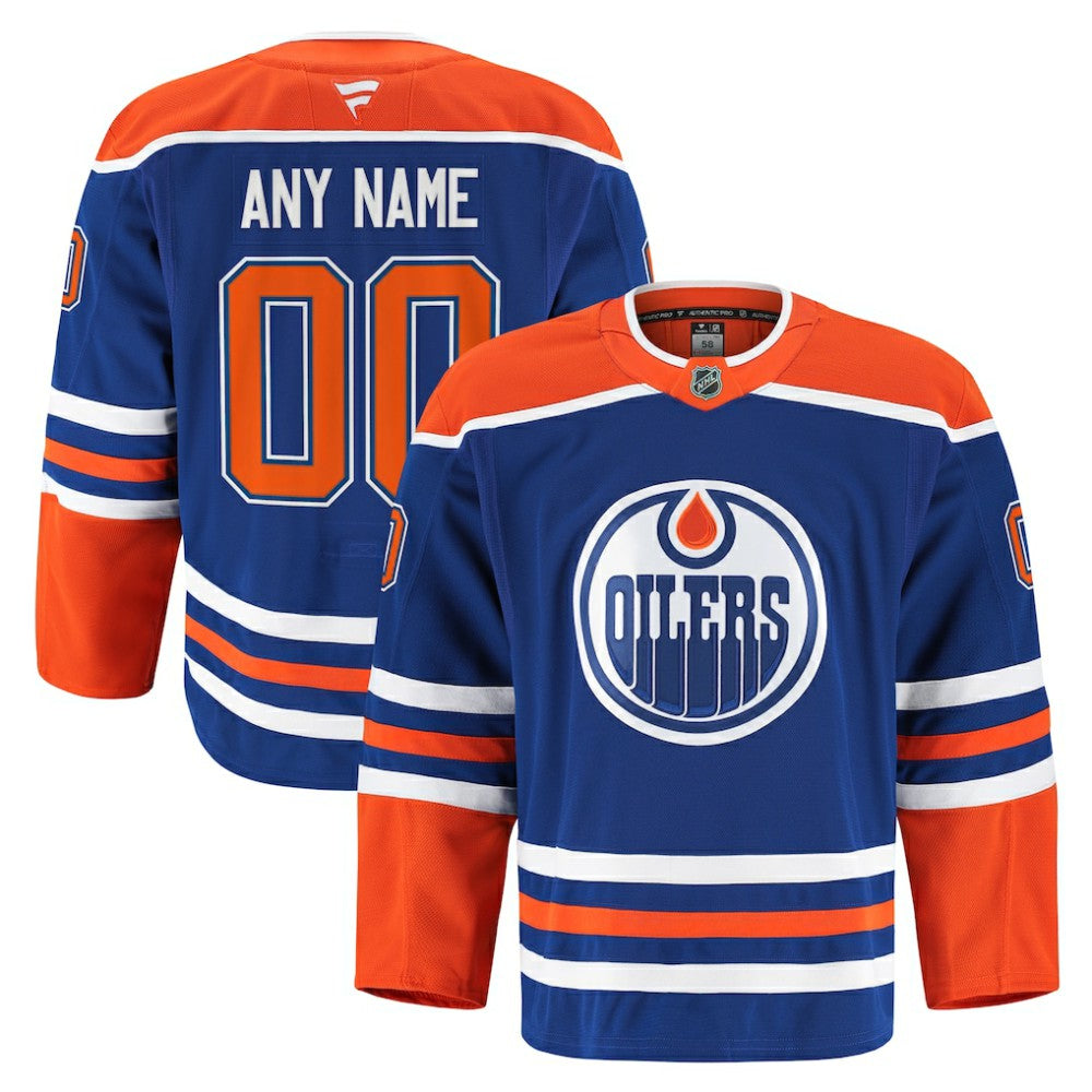 Edmonton Oilers Fanatics Home Authentic Pro Custom Jersey - Royal - NHL 202056754