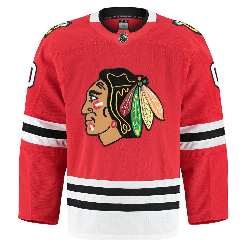 Chicago Blackhawks Fanatics Home Authentic Pro Custom Jersey - Red - NHL 202056756