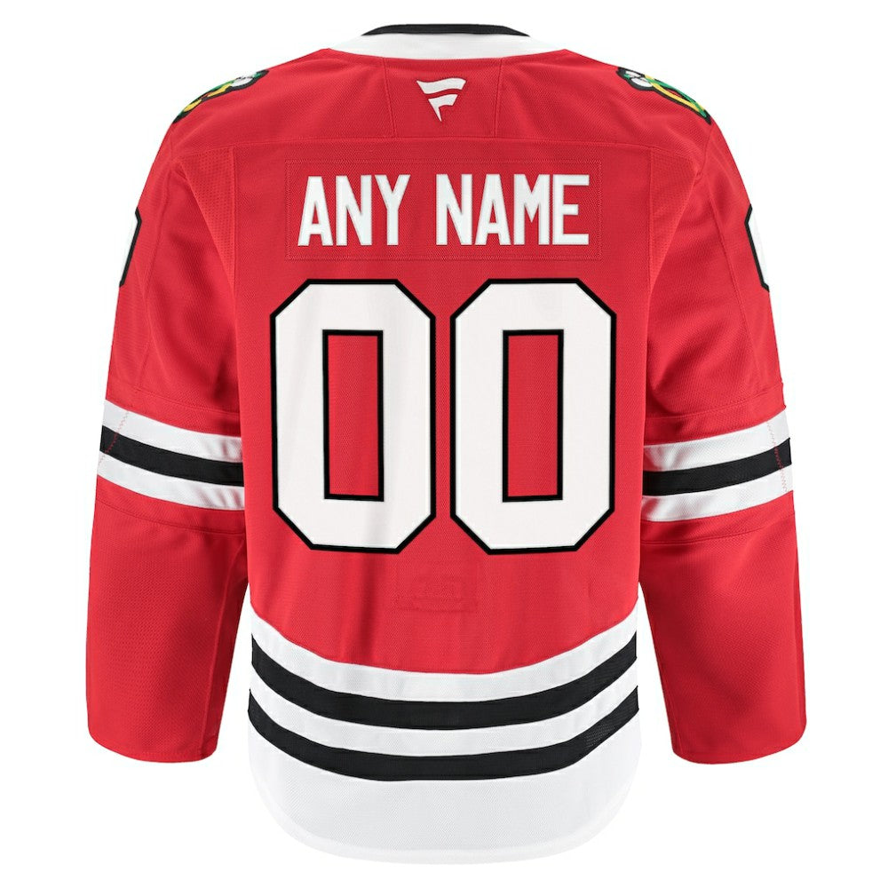 Chicago Blackhawks Fanatics Home Authentic Pro Custom Jersey - Red - NHL 202056756