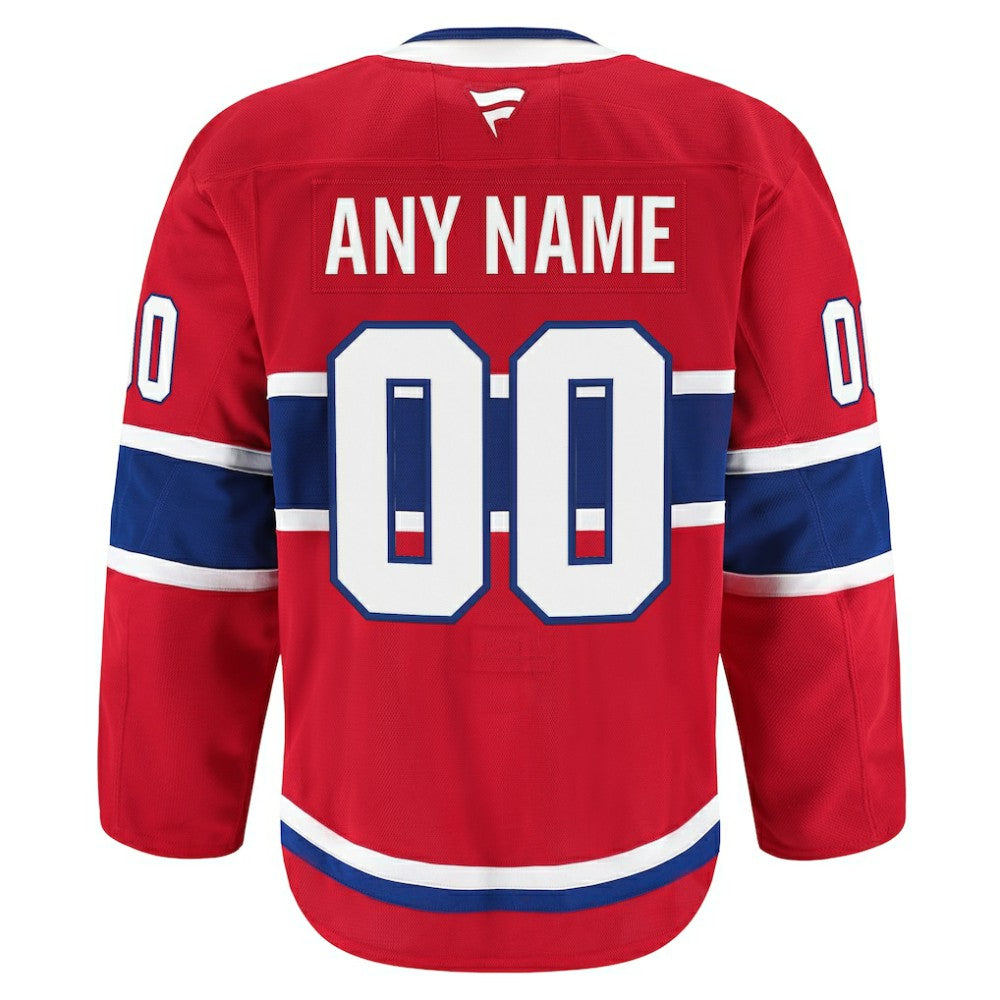 Montreal Canadiens Fanatics Home Authentic Pro Custom Jersey - Red - NHL 202056761