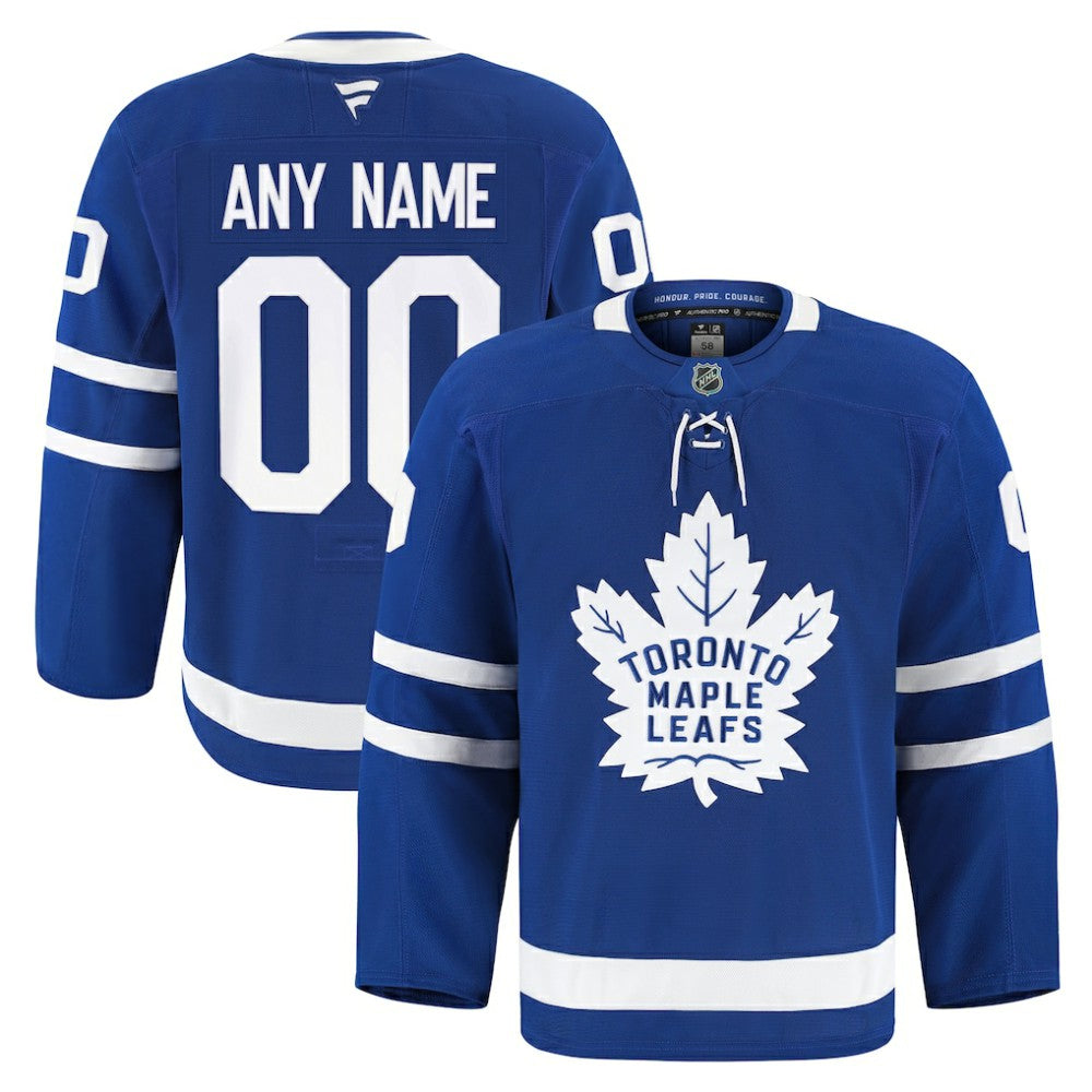 Toronto Maple Leafs Fanatics Home Authentic Pro Custom Jersey - Blue - NHL 202056762