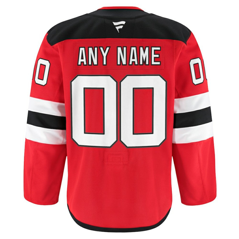 New Jersey Devils Fanatics Home Authentic Pro Custom Jersey - Red - NHL 202056763