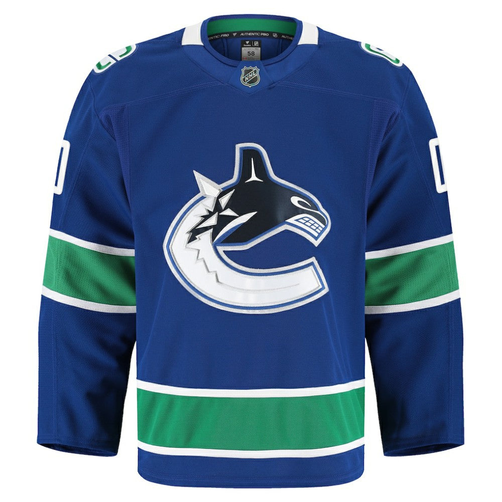 Vancouver Canucks Fanatics Home Authentic Pro Custom Jersey - Blue - NHL 202056764