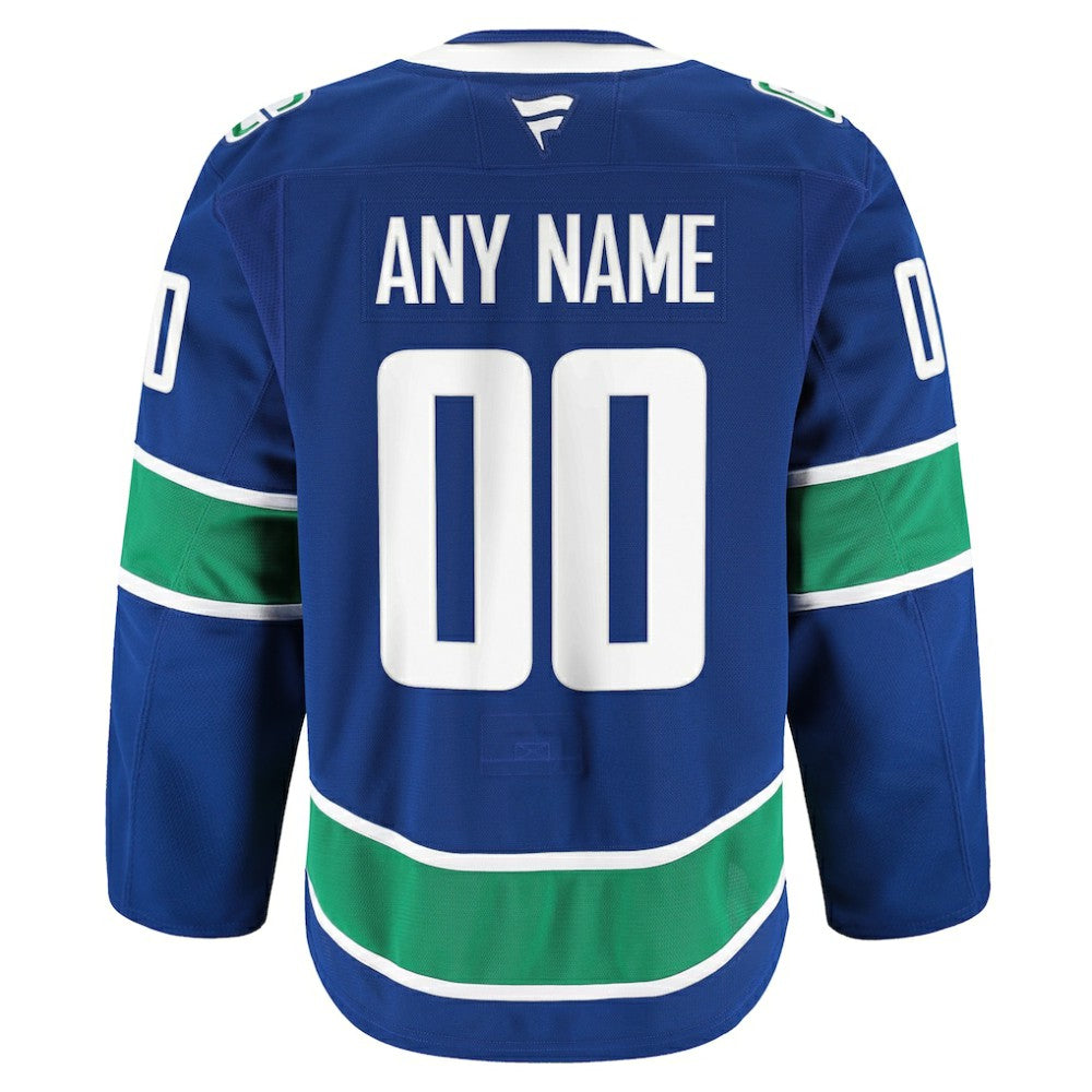 Vancouver Canucks Fanatics Home Authentic Pro Custom Jersey - Blue - NHL 202056764