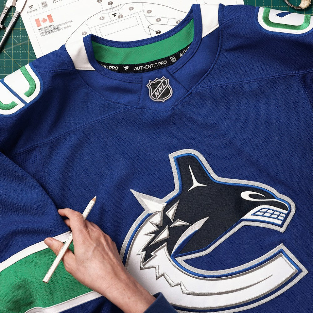 Vancouver Canucks Fanatics Home Authentic Pro Custom Jersey - Blue - NHL 202056764