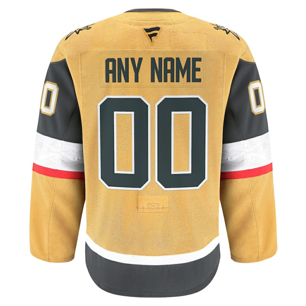 Vegas Golden Knights Fanatics Home Authentic Pro Custom Jersey - Gold - NHL 202056766