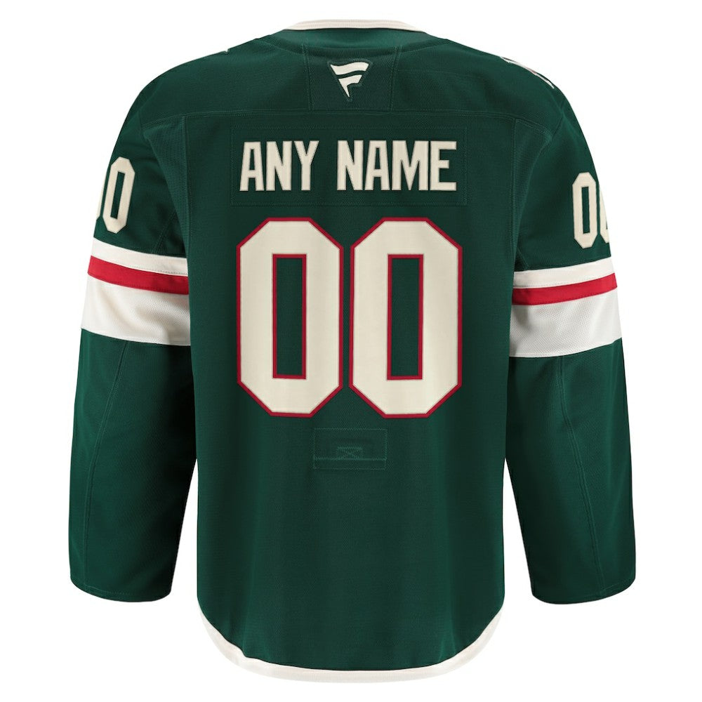 Minnesota Wild Fanatics Home Authentic Pro Custom Jersey - Green - NHL 202056768