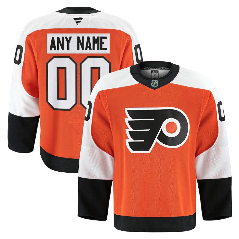 Philadelphia Flyers Fanatics Home Authentic Pro Custom Jersey - Orange - NHL 202056770