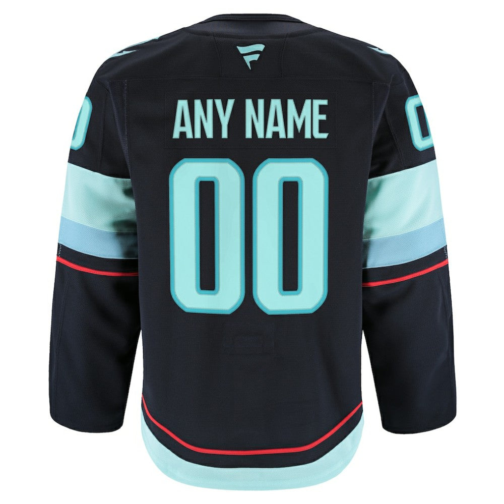 Seattle Kraken Fanatics Home Authentic Pro Custom Jersey - Navy - NHL 202056774