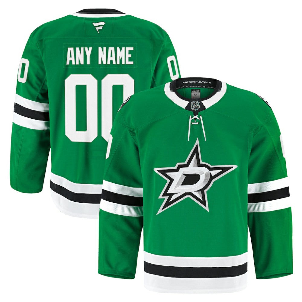 Dallas Stars Fanatics Home Authentic Pro Custom Jersey - Kelly Green - NHL 202056775