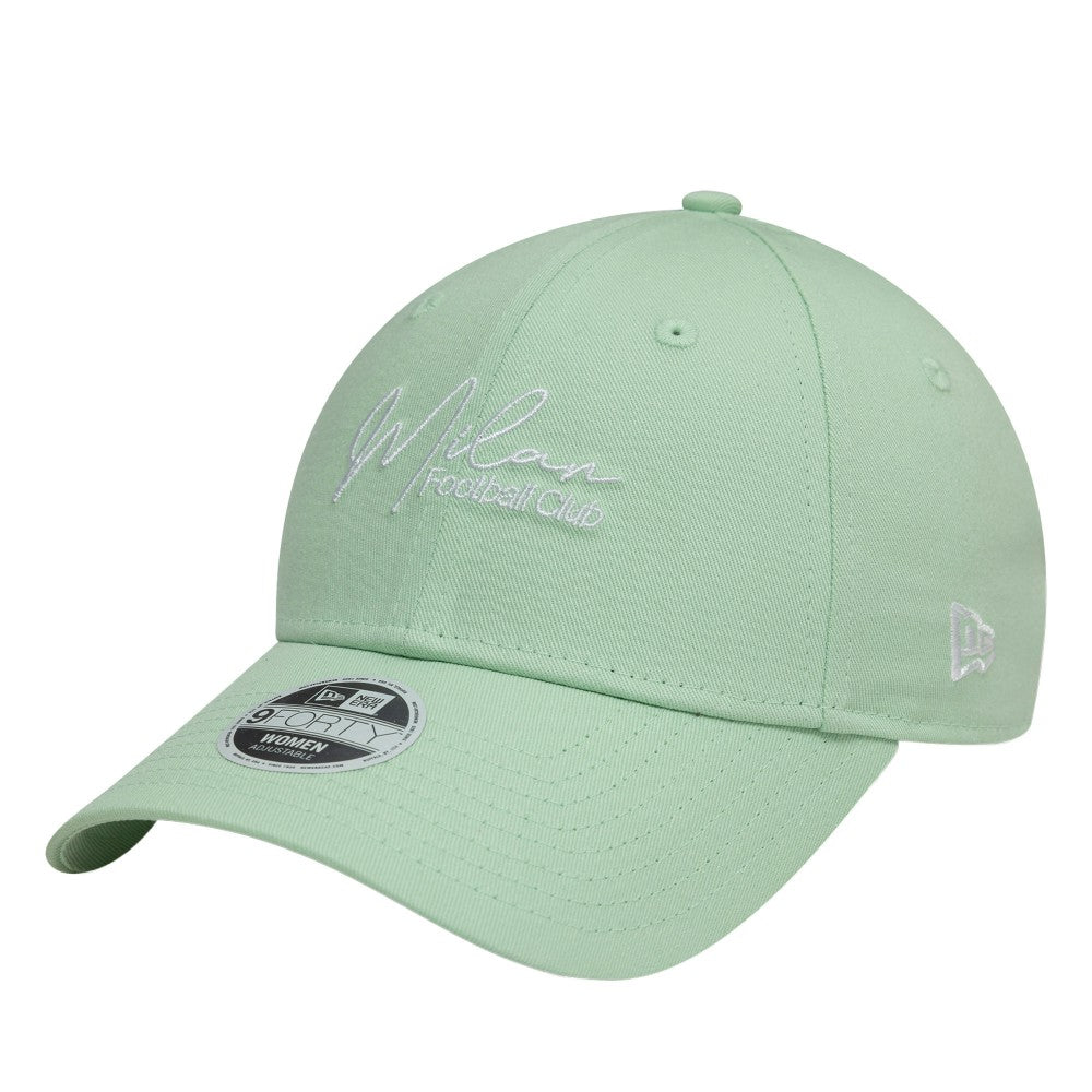 AC Milan New Era Women's Script 9FORTY Adjustable Hat Light Green - New Era