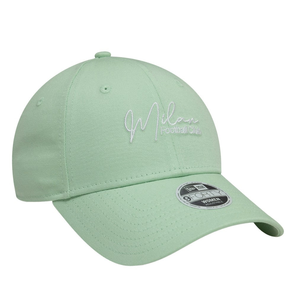 AC Milan New Era Women's Script 9FORTY Adjustable Hat Light Green - New Era