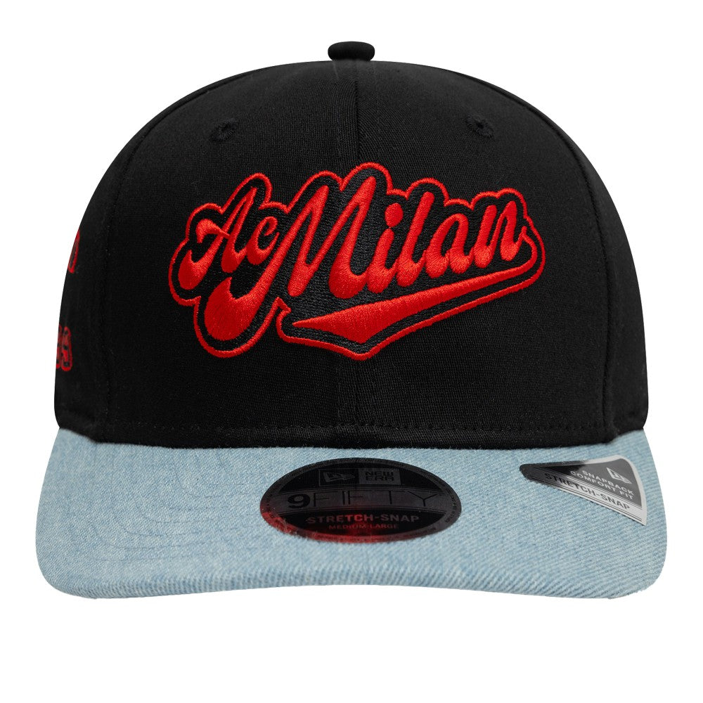 AC Milan New Era 9FIFTY Stretch-Snap Adjustable Hat Black/Denim - New Era Discount