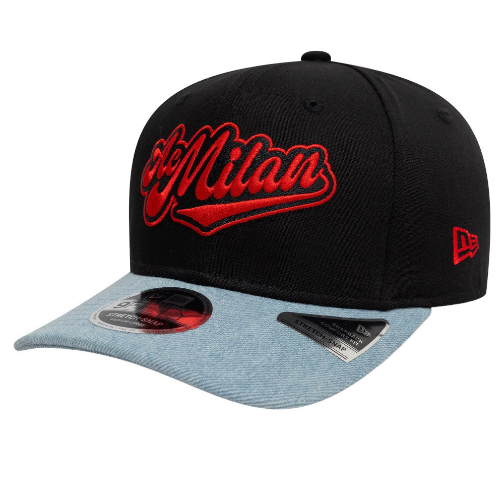 AC Milan New Era 9FIFTY Stretch-Snap Adjustable Hat Black/Denim - New Era Discount