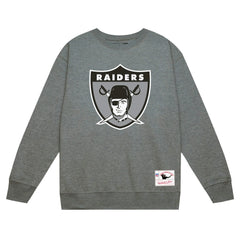Mitchell & Ness Las Vegas Raiders Basic Fleece Pullover Sweatshirt Heather Gray