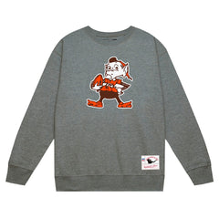 Mitchell & Ness Cleveland Browns Basic Fleece Pullover Sweatshirt Heather Gray