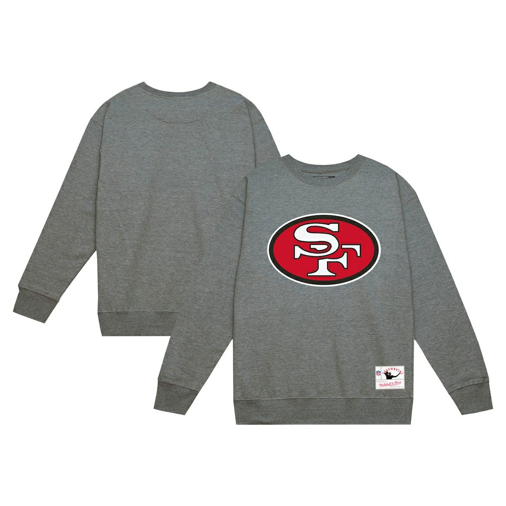 Mitchell & Ness San Francisco 49ers Basic Fleece Pullover Sweatshirt Heather Gray