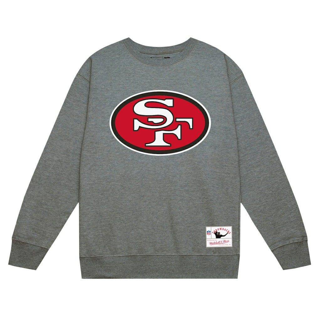 Mitchell & Ness San Francisco 49ers Basic Fleece Pullover Sweatshirt Heather Gray