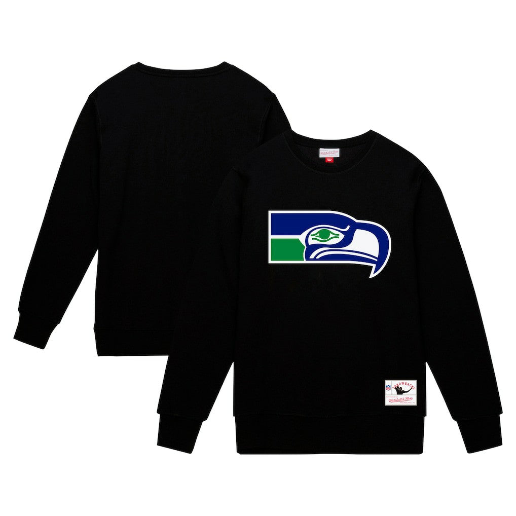 Mitchell & Ness Seattle Seahawks Basic Fleece Pullover Sweatshirt Black