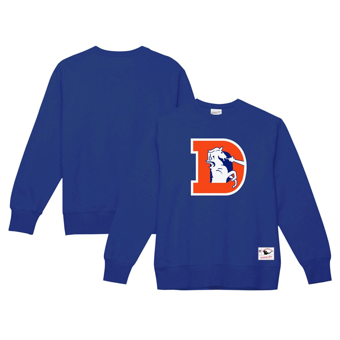 Mitchell & Ness Denver Broncos Basic Fleece Pullover Sweatshirt Royal