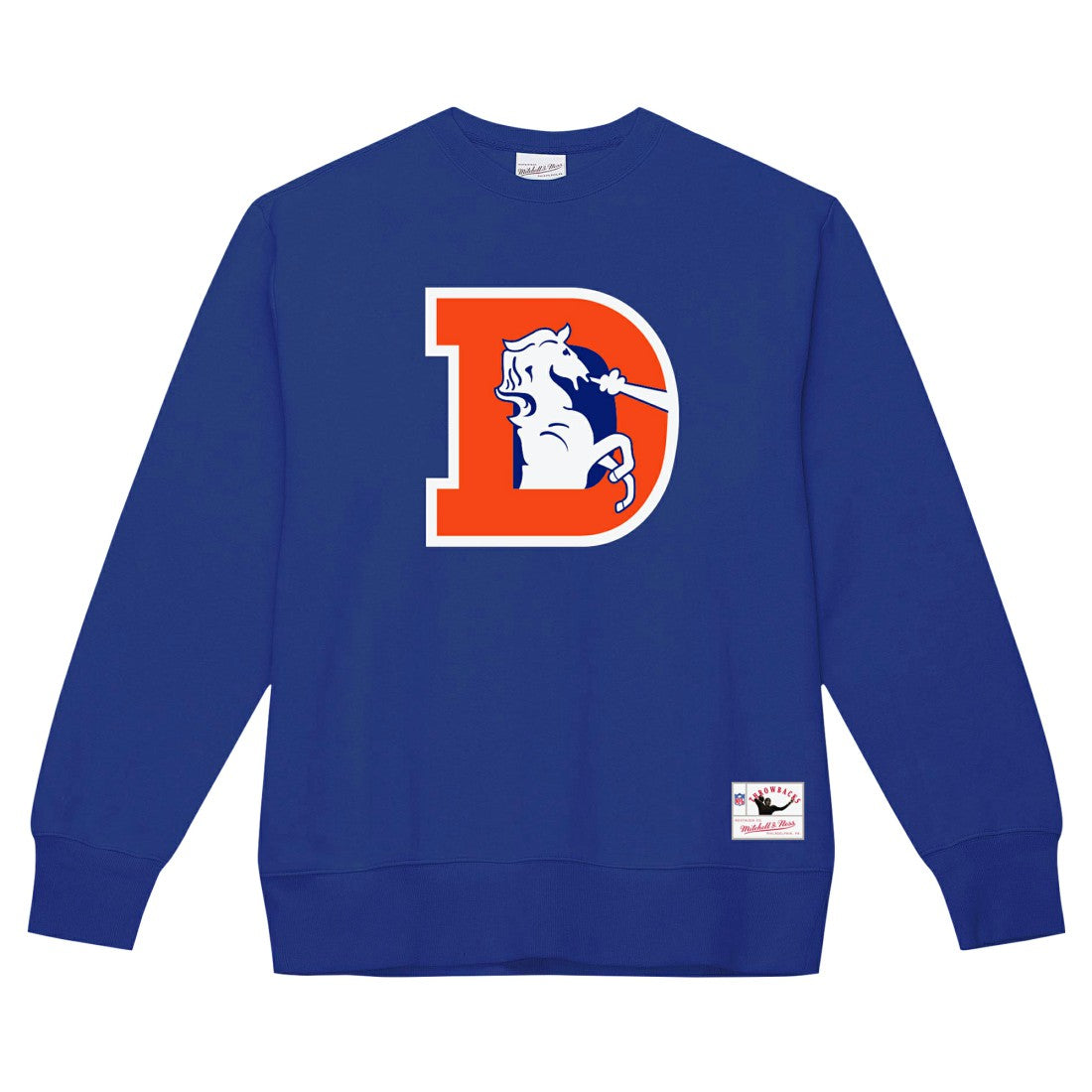 Mitchell & Ness Denver Broncos Basic Fleece Pullover Sweatshirt Royal