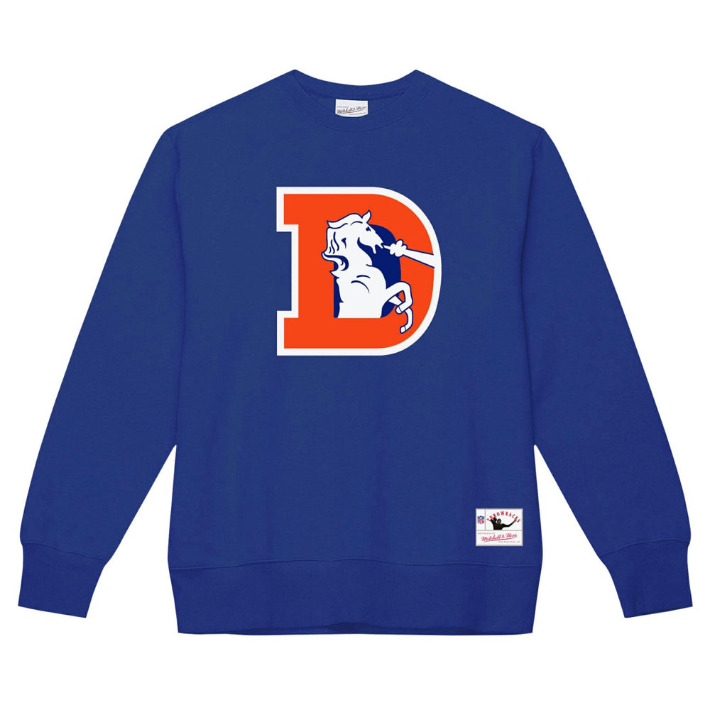 Mitchell & Ness Denver Broncos Basic Fleece Pullover Sweatshirt Royal