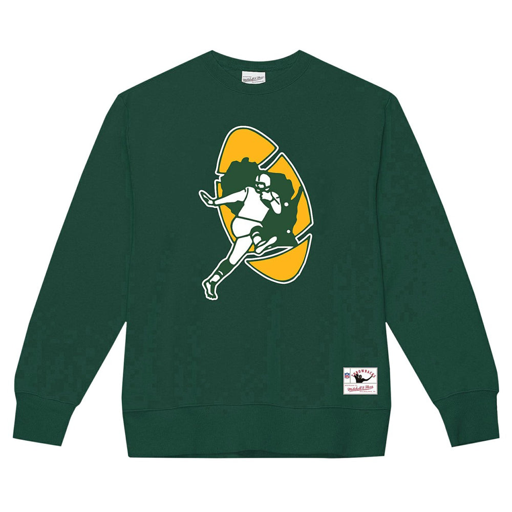 Mitchell & Ness Green Bay Packers Basic Fleece Pullover Sweatshirt Dark Green