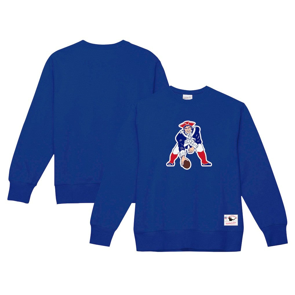 Mitchell & Ness New England Patriots Basic Fleece Pullover Sweatshirt Navy