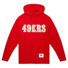 Mitchell & Ness San Francisco 49ers Team Wordmark Vintage Pullover Hoodie Scarlet