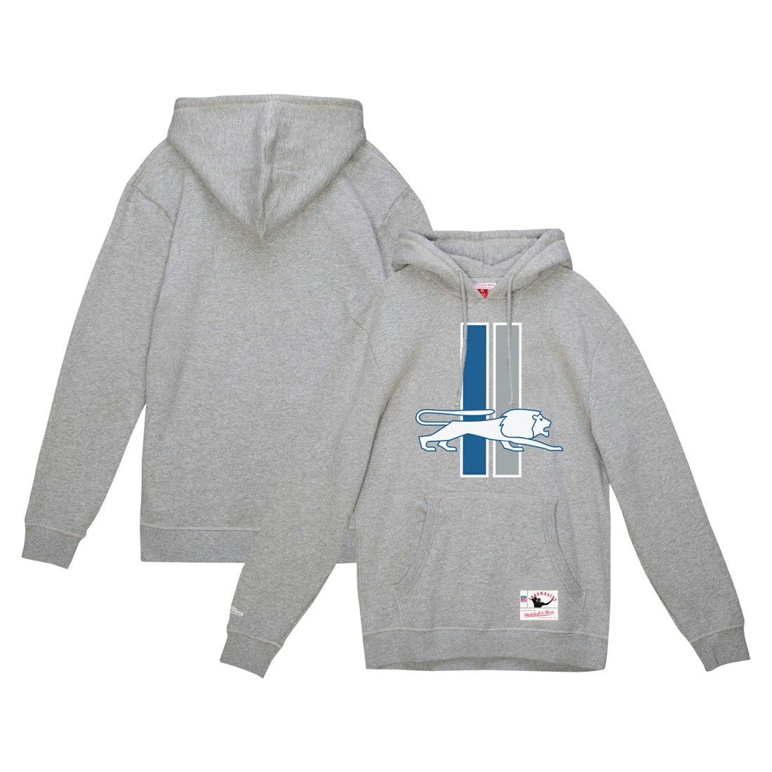Mitchell & Ness Detroit Lions Vintage Pullover Hoodie Heather Gray