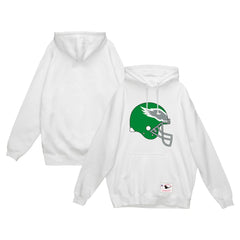 Mitchell & Ness Philadelphia Eagles Helmet Logo Vintage Pullover Hoodie White