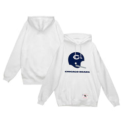 Mitchell & Ness Chicago Bears Helmet Logo Vintage Pullover Hoodie White