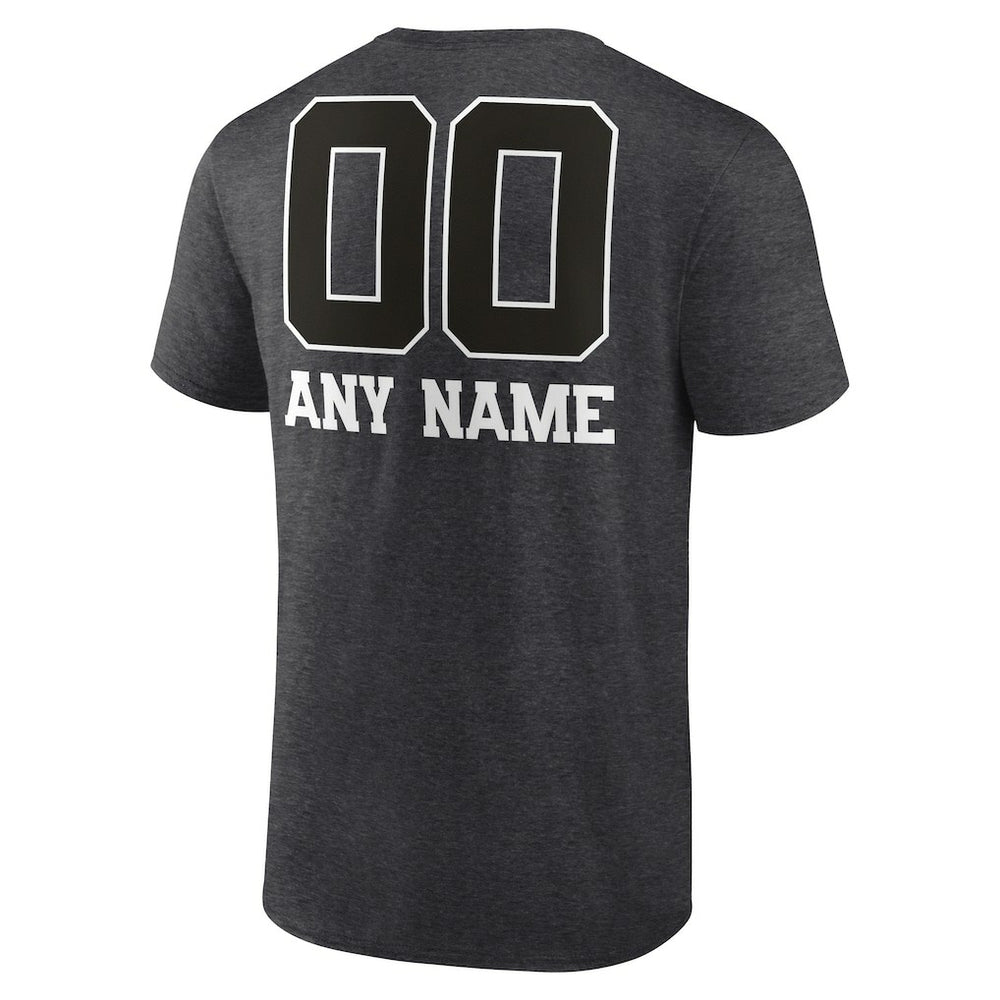 Atlanta Falcons Personalized Name & Number Monochrome T-Shirt Charcoal