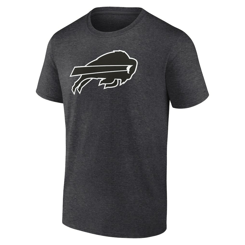 Buffalo Bills Personalized Name & Number Monochrome T-Shirt Charcoal