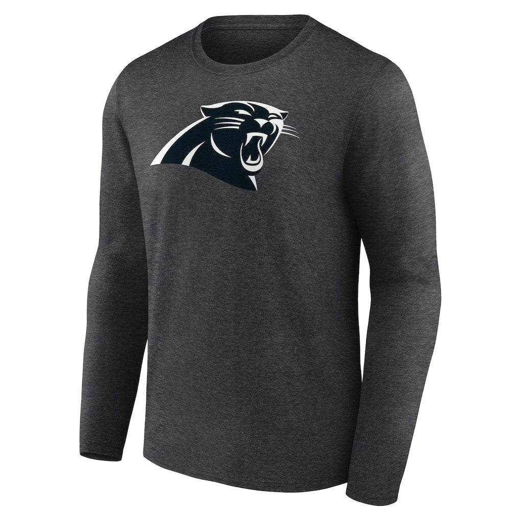 Carolina Panthers Personalized Name & Number Monochrome Long Sleeve T-Shirt Charcoal