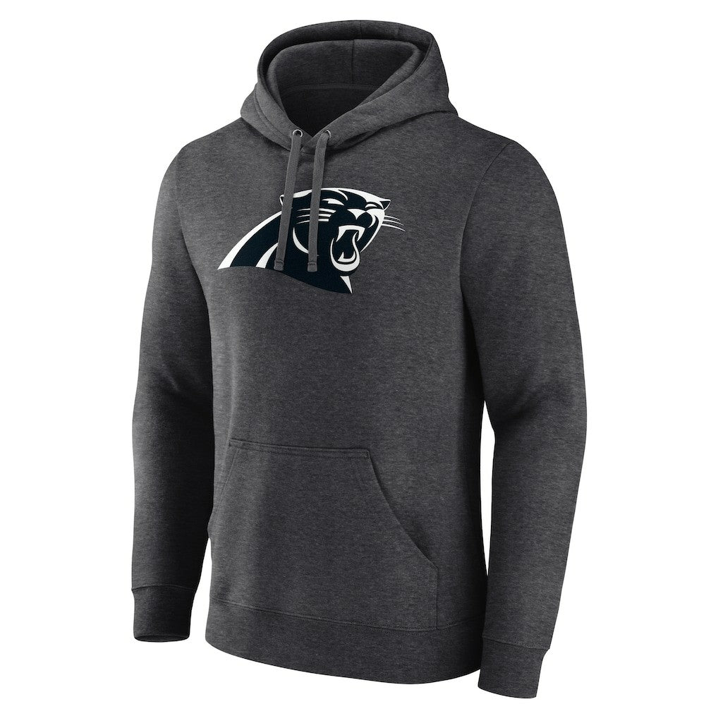 Carolina Panthers Personalized Name & Number Monochrome Pullover Hoodie Charcoal