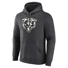 Chicago Bears Personalized Name & Number Monochrome Pullover Hoodie Charcoal