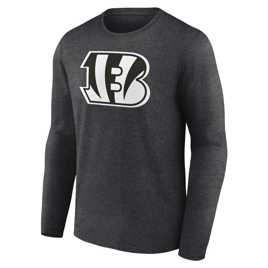Cincinnati Bengals Personalized Name & Number Monochrome Long Sleeve T-Shirt Charcoal