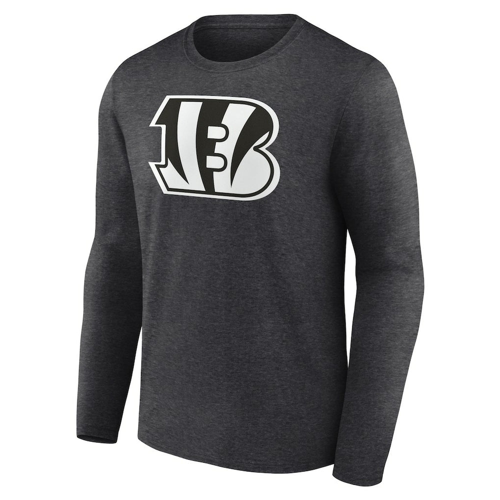 Cincinnati Bengals Personalized Name & Number Monochrome Long Sleeve T-Shirt Charcoal
