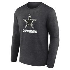 Dallas Cowboys Personalized Name & Number Monochrome Long Sleeve T-Shirt Charcoal